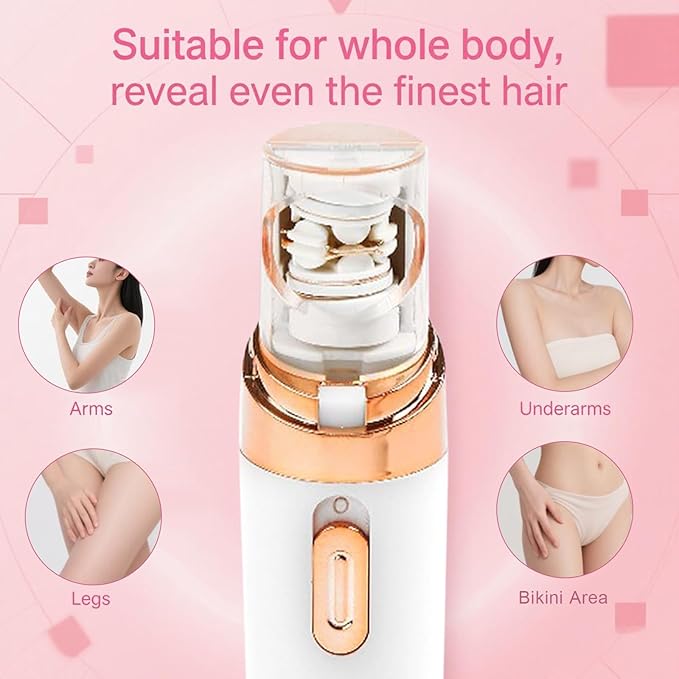 Epil Pro 3.0 Women Face Epilator 2025 New - 2-in-1 Rechargeable Facial Hair Removal for Women, IPX5 Waterproof Epilator with 3 Eyebrow Trimmers,Beauty Removal for Woman(1PC-Pink)-Velvo Beauty