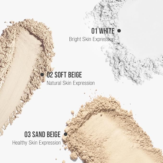 Finish Setting Pact - Blurs Pore & Fine Lines, Long-wearing, Matte Finish, Ideal for Oily Skin, Korean Makeup, 0.14 Oz. (01 White, 0.14 Oz.)-Velvo Beauty