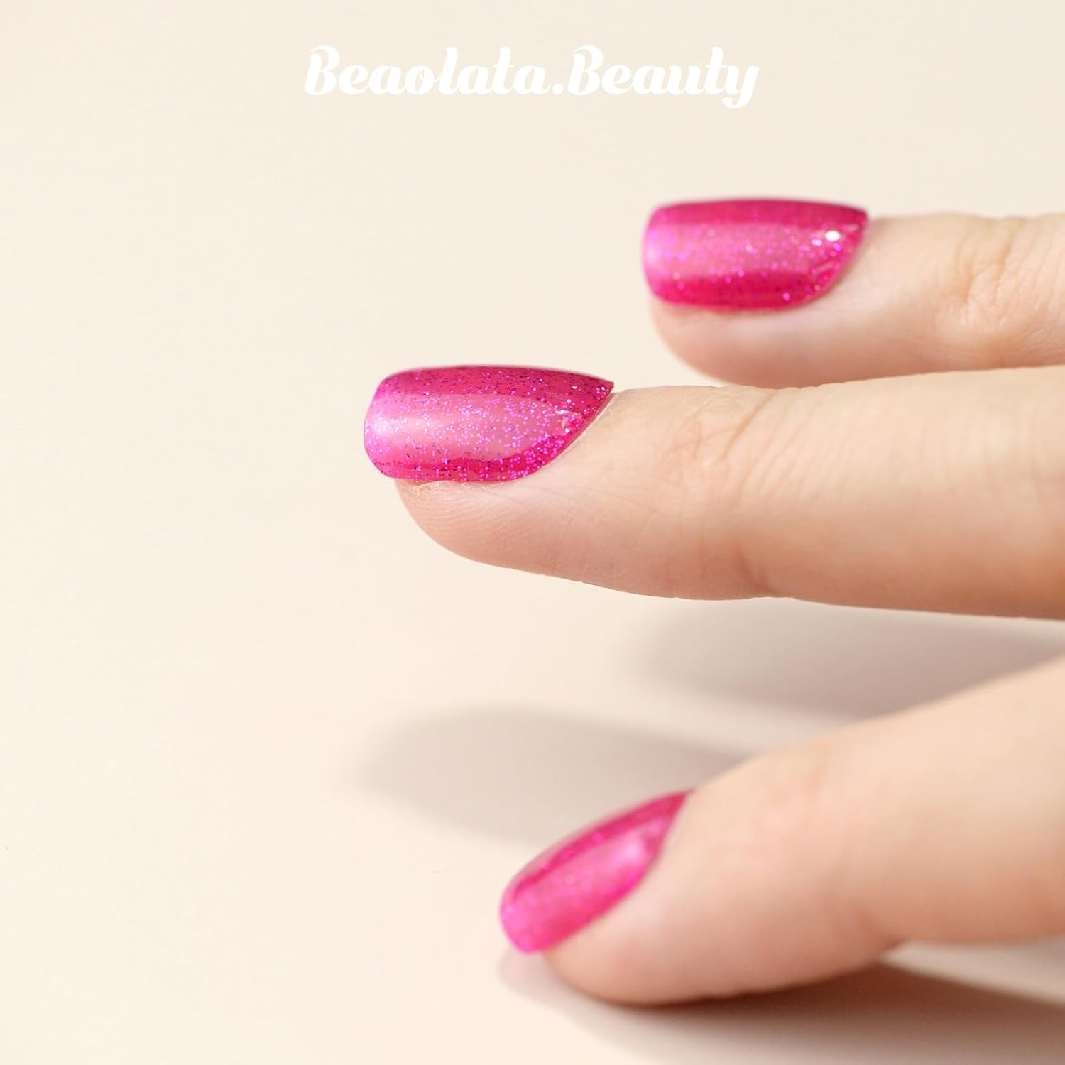 Nail Polish Strips, 32PCS Salon Quality Wraps, Long Lasting Gel Nail Stickers for Women Easy Apply& Remove (Fuschia Box Pink)-Velvo Beauty