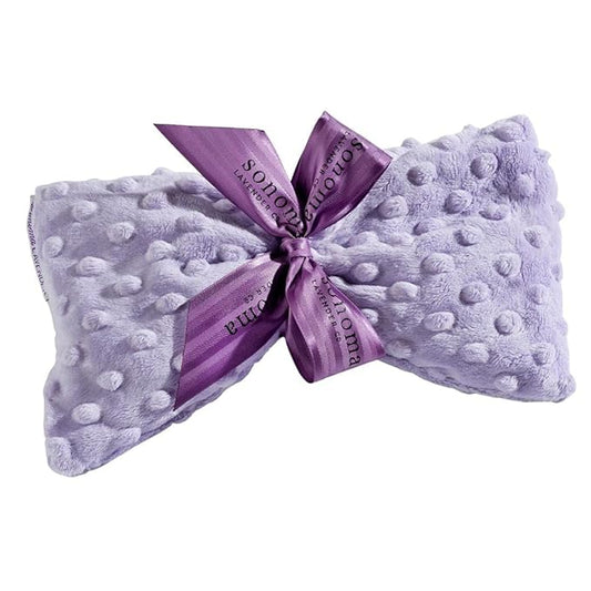 Sonoma Lavender Spa Mask, Heatable/Chillable Aromatherapy Eye Pillow with Lavender Infused Flaxseed Insert, Eye Compress for Stress Relief with Removable and Washable Cover (Lilac Dot)-Velvo Beauty