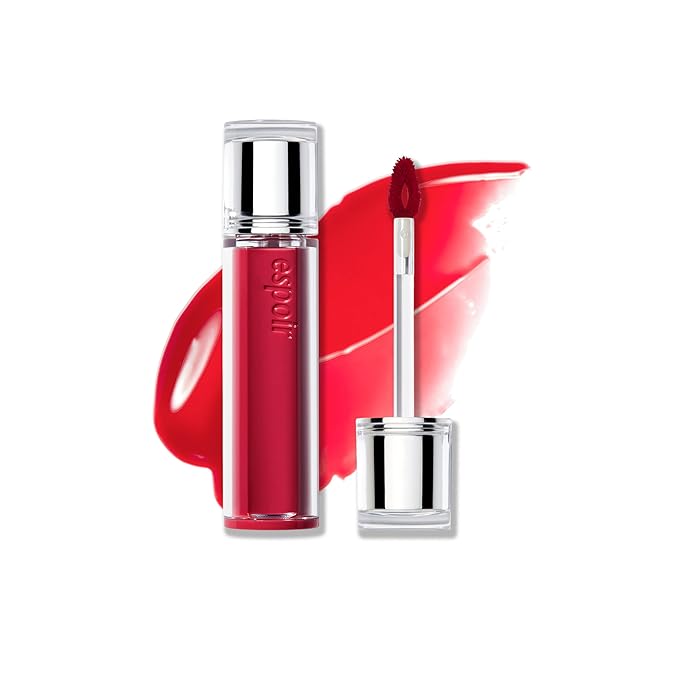Espoir Couture Lip Tint Glaze #12 Cherry Sorbet 0.14oz | Volumizing Lip Stain with Syrupy Shine | Long-Lasting & Vibrant Color for Radiant Lip Look | Moisturizing & Glossy Lip Tint | Korean Lip Makeup-Velvo Beauty