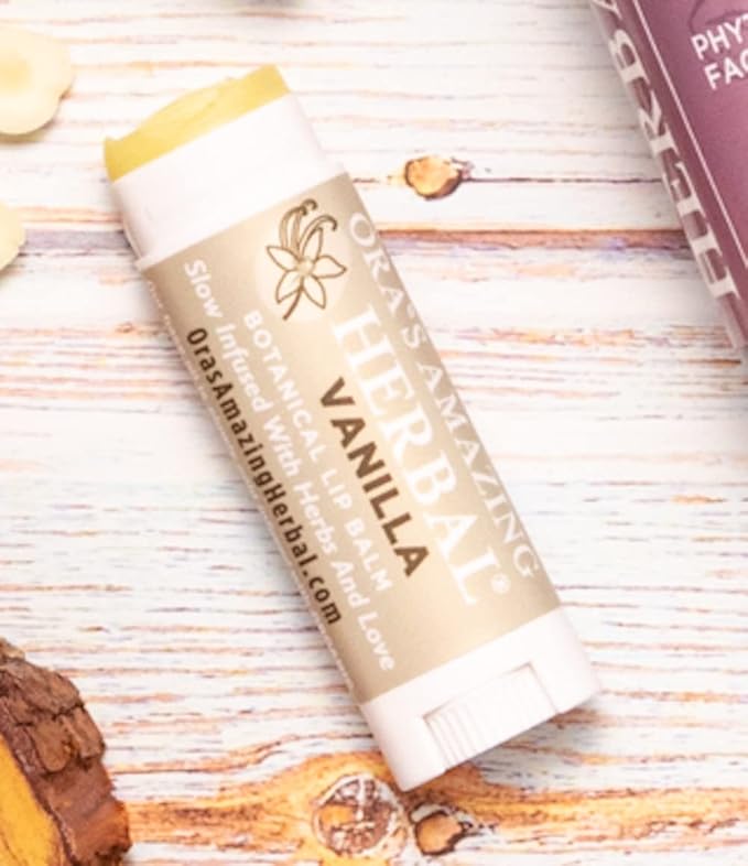 Soothing Natural Vanilla Lip Balm, Beeswax Lip Balm, Calendula Lip Balm, Dry Cracked Lips, Perioral Dermatitis, Organic Coconut Oil No Synthetic Fragrance-Velvo Beauty