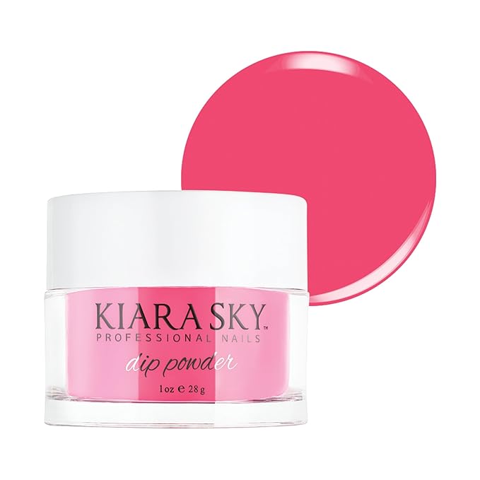 Kiara Sky Long Lasting Nail Dip Powder Pink Tones 1 oz, Back To The Fuchsia-Velvo Beauty