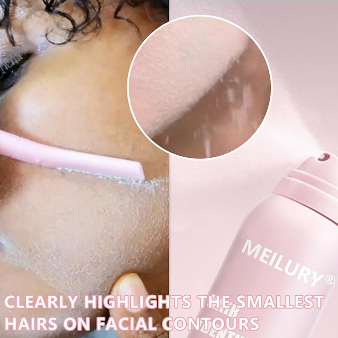 Hair Identifier Spray for Face Shaving,Moisturizing and Skin Care Dermaplaner Spray, Glow Reveal Face Spray for Face Dermaplaning, Peach Fuzz Remover for Women Face (1pc)-Velvo Beauty
