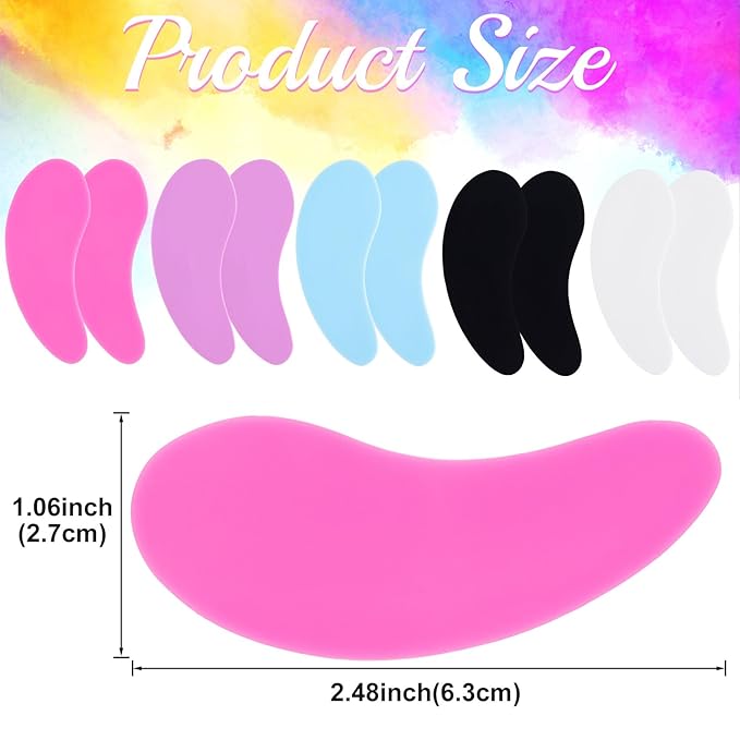 5 Pairs Under Eye Patches Silicone, Colorful Reusable Eye Mask for Dark Circles Puffiness Wrinkles Fine Lines Self Skin Care Stuff Beauty Products Weekend Gifts for Women Teen Girls-Velvo Beauty