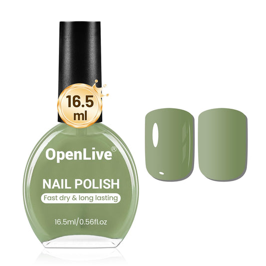 16.5ml Sage Green Nail Polish Large Volume Quick Drying Nail Polish, Fast Drying and Long Lasting Color Nail Art DIY Home Manicure Gift for Women-Velvo Beauty
