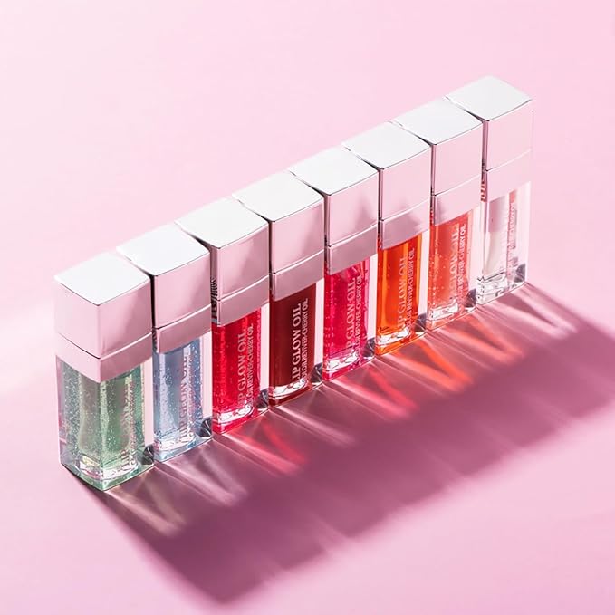 Hydrating Lip Glow Oil Moisturizing Plumping Lip Tint Lip Gloss Transparent Lip Balm Long Lasting Nourishing Repairing Lightening Lip Lines (007#+015#)-Velvo Beauty