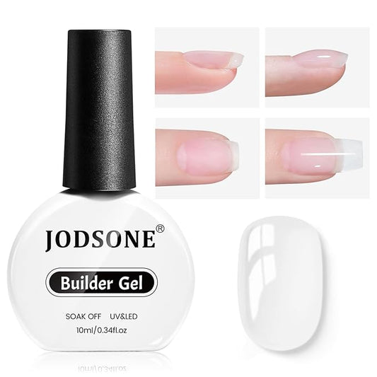 JODSONE Clear Builder Gel for Nails 10ml, Nail Strengthener Gel for Nail Apex, Extensions, Repairing, Thickening, Hard Gel Polish Needs Nail Lamp Curing, DIY Salon Nail Art-Velvo Beauty