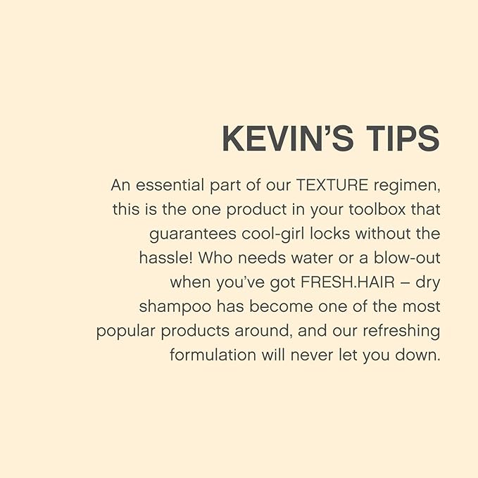 KEVIN.MURPHY FRESH.HAIR - Dry Shampoo Spray - For All Hair Types - Sulphate-Free Dry Shampoo - 250 mL / 8.45 fl oz-Velvo Beauty