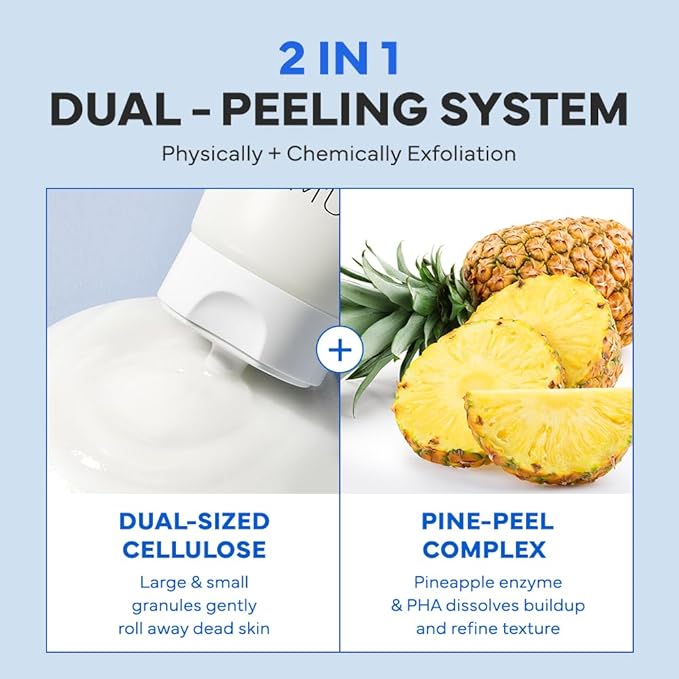 SAM’U PH Sensitive Cloud Peeling Gel – Gentle Exfoliating Gel for Face with Pineapple Enzymes & Hyaluronic Acid – Hydrating Facial Peel & Face Scrub for Sensitive Skin, 120ml, 3.38 fl.oz-Velvo Beauty