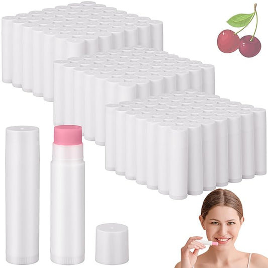 Demissle 150 Pcs Unlabeled Lip Balm Bulk Chapped Stick Blank Mini Lip Balm Gifts Moisturizing Lip Balms Favors for Women Homeless Wedding Bridal Shower Favors Baby Shower Guests Favors(Cherry)-Velvo Beauty
