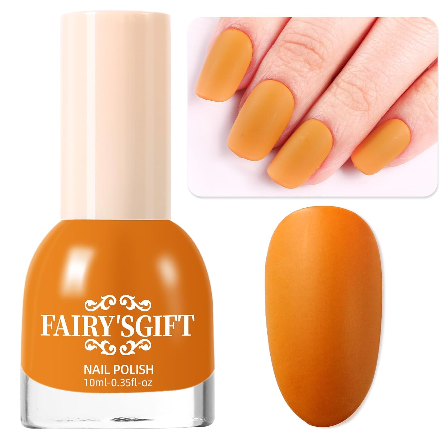 Matte Nail Polish Quick Dry Nail Lacquer for Nail Art Varnish, Mist Effect Matte Finish Velvet Nail Polish, 0.35 fl oz (Egg Yellow-02, 10 ML)-Velvo Beauty
