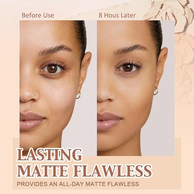 evpct Kaely Oil Control Pressed Face Powder, Get Smooth Flawless Fine Lines and Lightweight Finishing Foundation, Control Shine Long Lasting Waterproof Face Setting Powder Cosmetic, 03 Pure Beige-Velvo Beauty