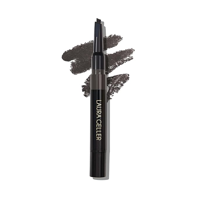LAURA GELLER NEW YORK Sculpt-n-Stay Waterproof Brow Pencil & Gel- Soft Black-Velvo Beauty