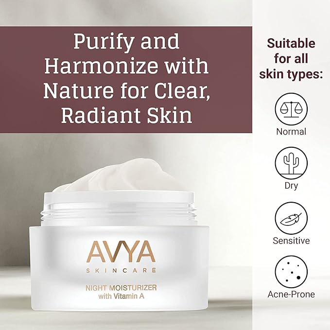 AVYA Night Moisturizer (0.34oz) - Advanced Ayurvedic Skincare/Retinol Cream with Antioxidants/Reduces Fine Lines and Wrinkles-Velvo Beauty