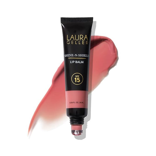 LAURA GELLER NEW YORK Shine-n-Shield Lip Balm SPF 15, Sunset Sands - Nourishes, Hydrates & Protects Lips-Velvo Beauty
