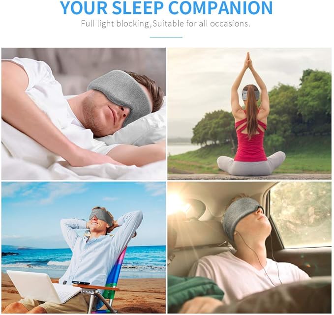 FRESHME Cotton Sleep Eye Mask for Men - Upgrade Design Blackout Side Sleeper Eyes Cover for Night Sleeping, Large Size Wide Soft Travel Airplane Blindfold with Adjustable Velcro Strap for Work Nap-Velvo Beauty