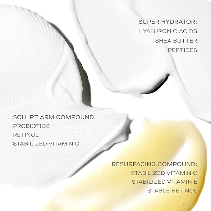 U Beauty Preface Kit | Skin Care Gift Value Set with Retinol, Vitamin C Serum Anti-Aging Essentials Skin Tightening Arm Cream + Facial Hyaluronic Acid Morning and Night - 2.7oz (Set of 3)-Velvo Beauty