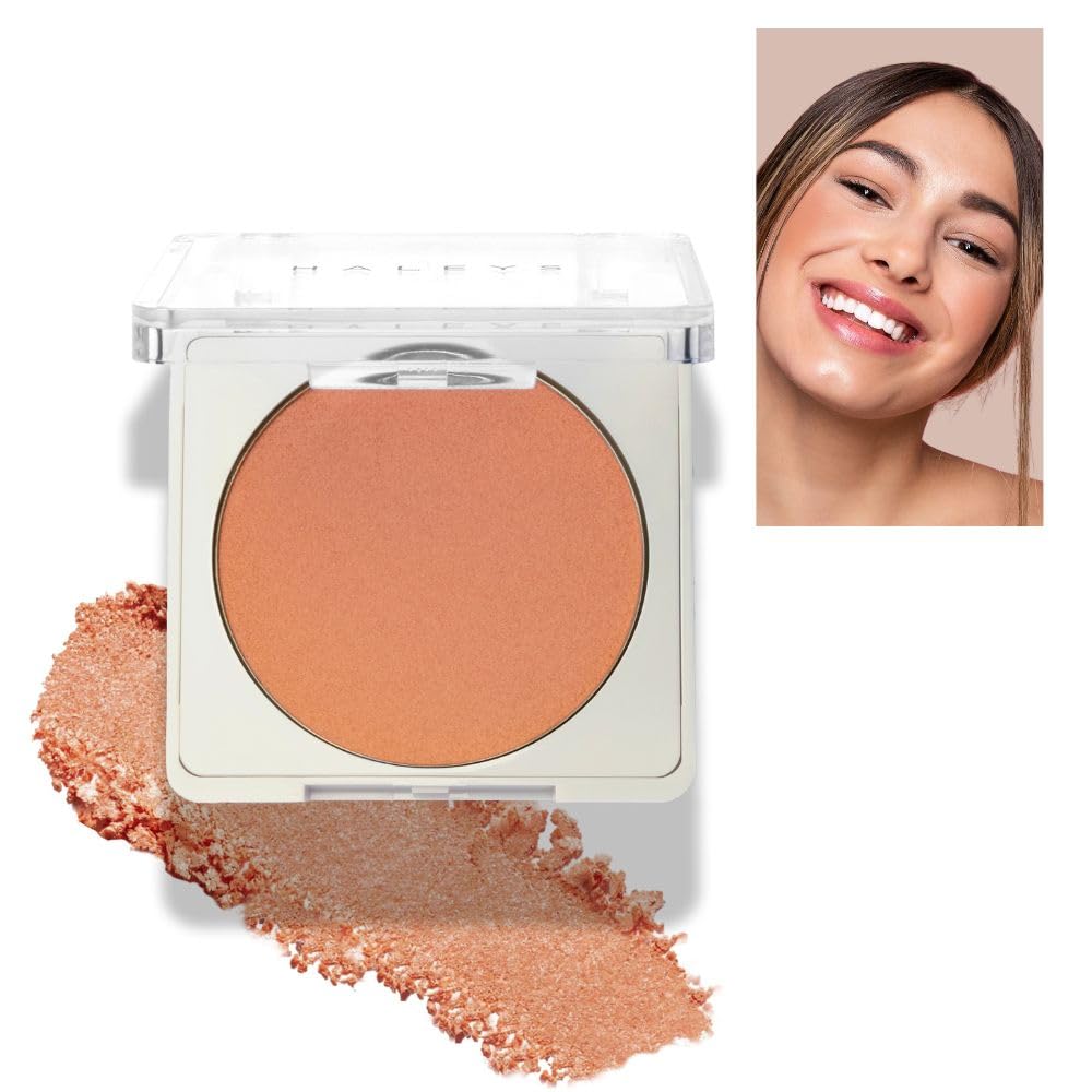 HALEYS Re-pop Smoothing Powder Blush (Tan Lines) - Pigmented, Easy Blending, Longwear, Buildable, Talc-Free, V + CF-Velvo Beauty