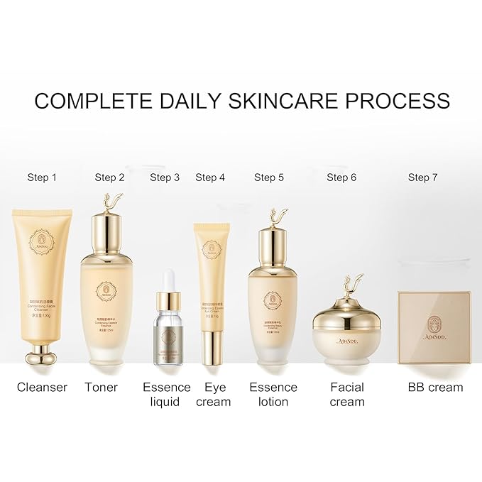 Condensing Beauty Nine-Pieces Skin Care Set kit Women Beauty Gift with Cleanser, Toner, Serum, Lotion, Eye Cream, Face Cream, BB Cream for Birthday, Christmas Day and Valentine's Day-Velvo Beauty