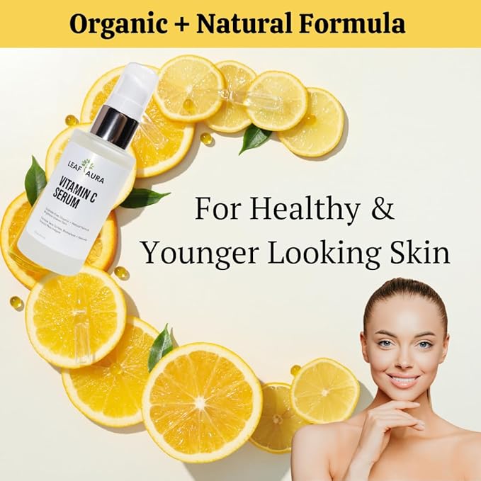 Vitamin C Serum, Sulphate-Free, Organic+ Natural Formula, Brightens Uneven Skin, Made In Canada, 29.5ml-Velvo Beauty