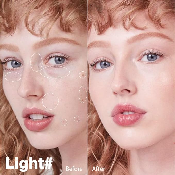 Pro Under Eye Full Coverage Liquid Concealer to Cover Dark Circles, Scars,Redness,Spots,Fine Lines,Corrector Anti-Aging Natural Finish, Moistening Smooth Cream,Waterproof 0.4 * 2 fl oz-Light+Medium-Velvo Beauty