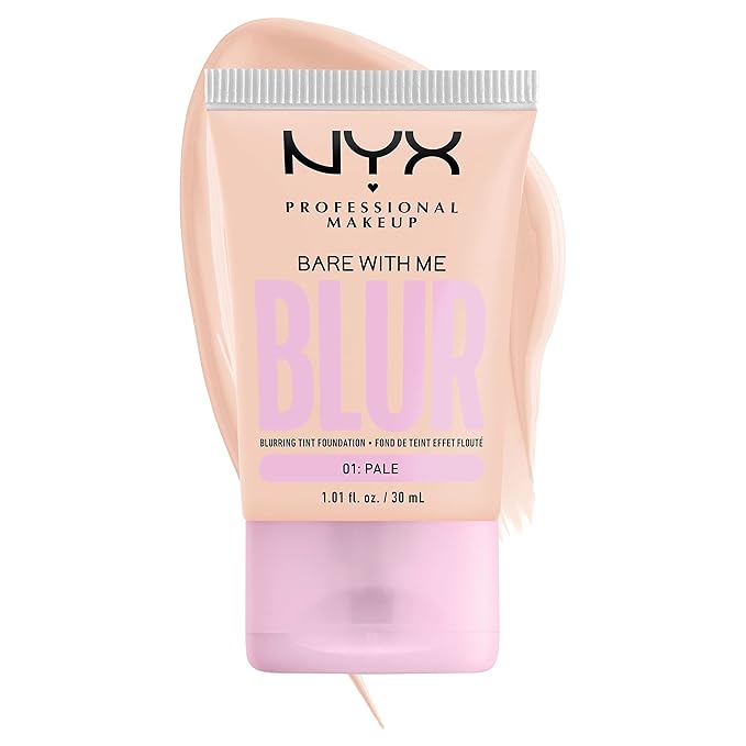 NYX PROFESSIONAL MAKEUP Bare With Me Blur Skin Tint Foundation Make Up with Matcha, Glycerin & Niacinamide - Pale-Velvo Beauty