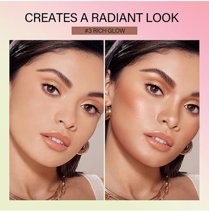 Cream Contour Stick,Bronzer Contouring Stick Facial Cream Highlight Contour Shaping Face Bronzer Makeup Blendable,Long Lasting 03-Rich Glow-Velvo Beauty