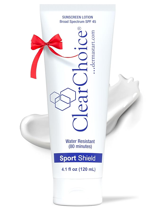 Clear Choice Sunscreen for Face SPF 45, Oil Free Sunblock & Light Moisturizer with Zinc Oxide, Reef-Safe, Broad Spectrum, Water-Resistant, No White Cast, Dermatologist Recommended, 4oz-Velvo Beauty