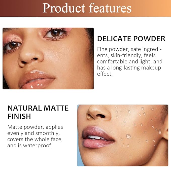 Pressed Matte Face Powder Makeup & Setting Powder for Poreless Wrinkle Blurring Contour Concealer Finishing,Lightweight,High Coverage,Shine Control, N.W 10g (02)-Velvo Beauty