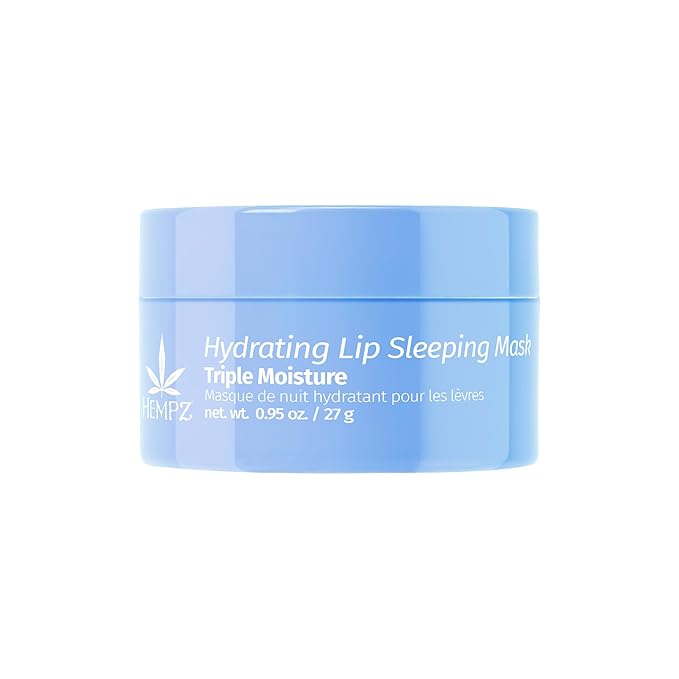 Hempz Hydrating Lip Sleeping Mask - Triple Moisture Fresh Citrus (.95 Oz.) | Overnight Hydrating Lip Balm for Dry Lips, Lip Repair, Chapped Lip Treatment & Nourishment for Women-Velvo Beauty