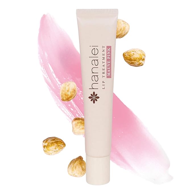 Hanalei Lip Treatment for Dry, Chapped Lips – Intensive Overnight Moisturizer with Kukui Oil, Shea Butter & Grapeseed Oil – Hydrating Balm for Healing Cracks – Mauve Pink Tint, 15g – Cruelty-Free-Velvo Beauty