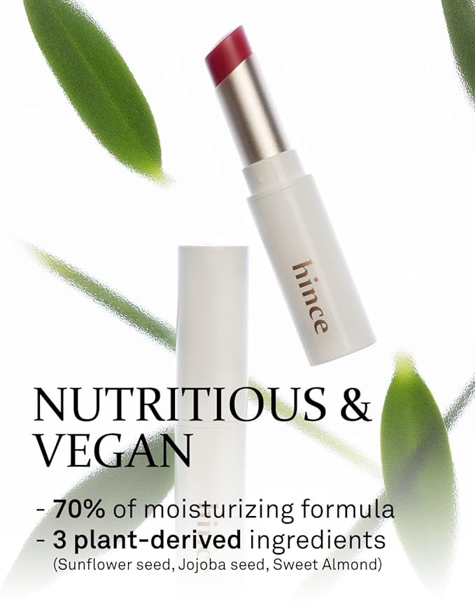 HINCE Mood Enhancer Lip Glow, Moisturizing Lip Balm with Shea Butter & Sweet Almond, Non-Sticky and Long-lasting Tinted Lip Tint with Buttery Balm Texture for Neutral Color 0.2oz. (1, IMPASSIONED, 05)-Velvo Beauty