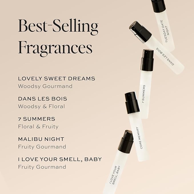 Dime Beauty Perfume Sampler, Hypoallergenic, Clean Perfumes, Eau de Toilette For Women (Set of 5, 2 ml)-Velvo Beauty