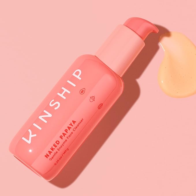 Kinship Naked Papaya Hydrating Gentle Cleanser | Natural Cream Face Wash | Vitamin E, Jojoba Oil Facial Cleanser | Makeup Remover | Sensitive Skin Care (5.25 Oz)-Velvo Beauty