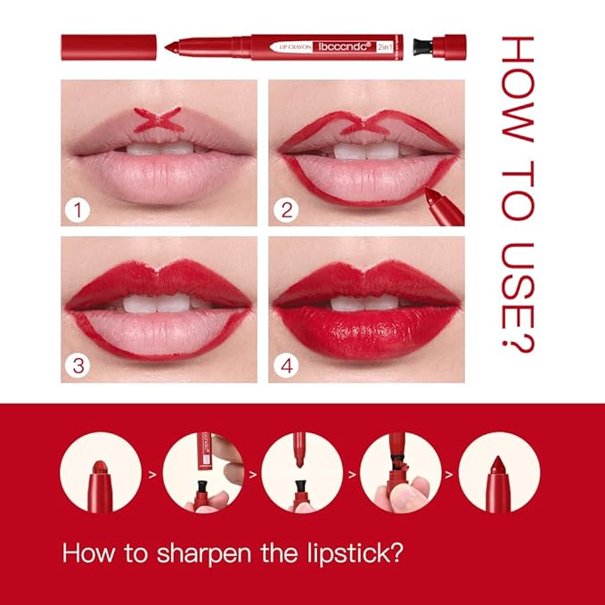 ibcccndc 6PCS Lip Liner and Lipstick Set - High Pigmented Creamy Matte Lip Liner Pencil Set for Girls and Women, Lip Makeup Gift Sets - Waterproof Formula (B)-Velvo Beauty