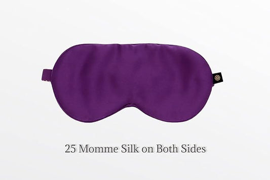 Premium Handcrafted 25 Momme Mulberry Silk Eye Mask for Sleeping (Purple Passion)-Velvo Beauty