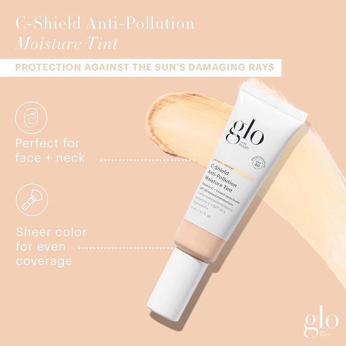 Glo Skin Beauty C-Shield Anti-Pollution Moisture Tint - Tinted Moisturizer With SPF 30 for Face, Broad Spectrum Protection & Vitamin C, 1.7 Oz (1N-Fair)-Velvo Beauty