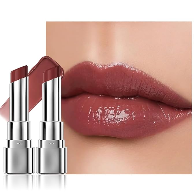 2Pcs Tinted Lip Balm Moisturizing Lipstick – Deep Rose Colored Bean Paste Sheer Hydrating Lip Color for Dry Lips – Nourishing Lip Balm for All Women with a Subtle Natural Scent (S05 & S05)-Velvo Beauty