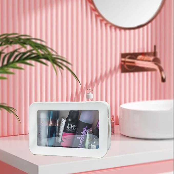 Clear Makeup Bag Small, TSA Approved Portable Toiletry Bag with Zipper Cosmetic Travel Bag Makeup Organizer Case Mini Makeup Pouch for Purse Car Organizer Bag for Women Men-Velvo Beauty