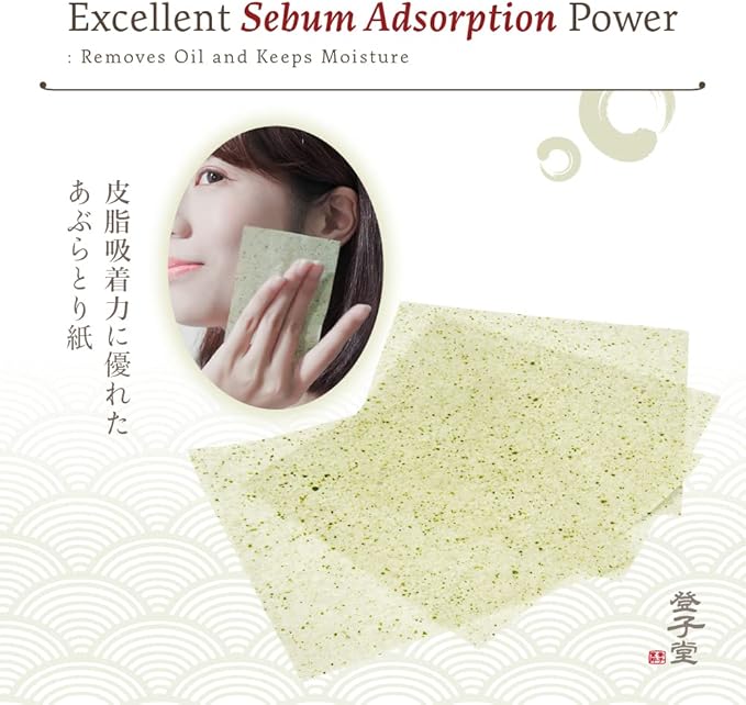 Super Value Pack 1000-Sheets Natural Oil Blotting Paper for Oily Skin, Toshido 3 Type Paper - Type Green tea, oil blotting paper Natural Hemp Oil Absorbing Sheets for Face (Green Tea)-Velvo Beauty