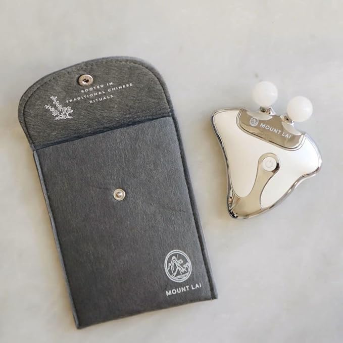 Mount Lai Vitality Qi LED Gua Sha Device, LED Light Therapy for Face, Gua Sha Facial Tools for Firming, Lifting, Sculpting, Anti-Aging, Tension-Melting, Face Lift Device Heat Therapy and Rejuvenation-Velvo Beauty
