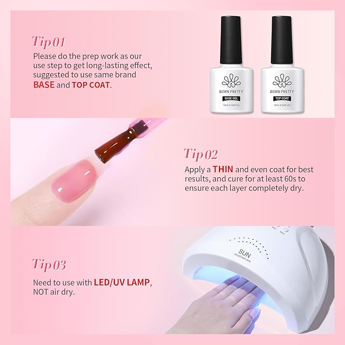 BORN PRETTY Jelly Gel Nail Polish Set,Sheer Nude Pink Natural Color Ice Transparent Tranlusent Gel Polish Kit for Salon Manicure and Nail Art DIY at Home 6PCS 7ml-Velvo Beauty