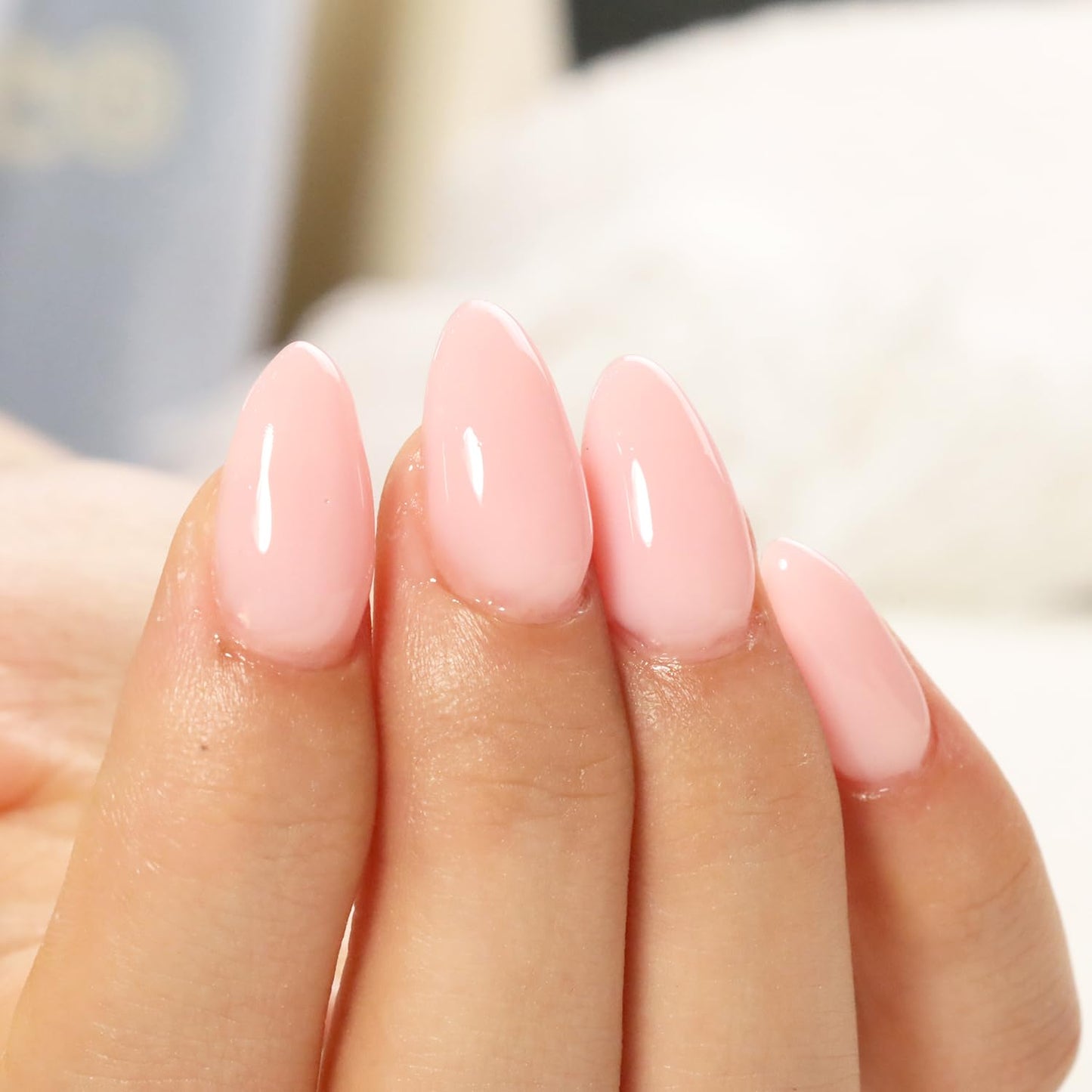 FZANEST Milky Pink Gel Nail Polish, Builder Rubber Base Gel for Nails Strengthener Extension Building Aprex Natural Nails Brush On Builder In a Bottle UV LED-Velvo Beauty