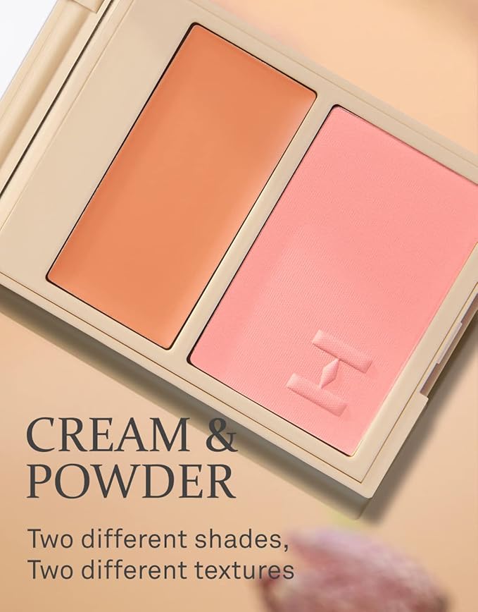 hince True Dimension Layering Cheek - Cream & Pressed Powder 2 Different Shades & Textures - Silky Seamless Long Lasting Blush Makeup - Muted Beige & Elegant Rose Beige (1, NEW SYMPHONY, L002)-Velvo Beauty