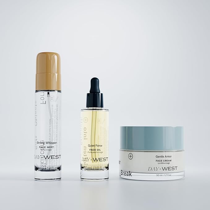Day+West’s Secret Weapon Kit Skincare Gift Set | Three Sensitive Skin Essentials Including Hydrating Mist, Face + Neck Cream Moisturizer, Facial Oil | With Organic Prickly Pear, Calendula, Vitamin C-Velvo Beauty