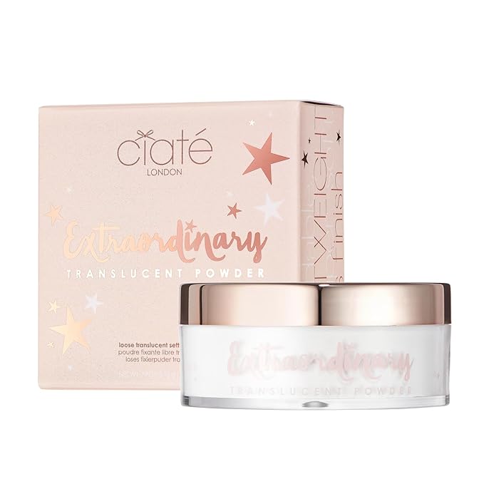 Ciaté London Extraordinary Setting Powder Translucent White, for Long-Lasting Makeup & Soft-Focus Blurring Complexion, Oil Control, Talc-Free & Vegan Formula Suitable for All Skin Tones-Velvo Beauty