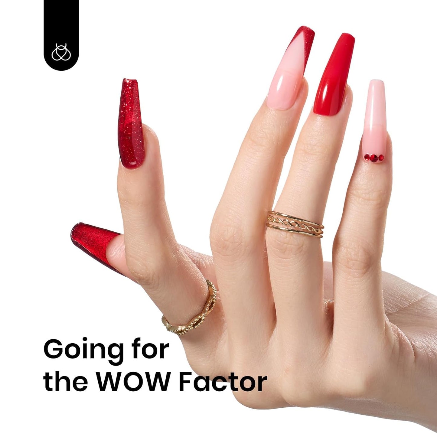 Beetles Glitter Red Gel Nail Polish Wine Red Shimmer Gel Polish 1Pcs 0.5Oz 15ml Soak Off UV LED Nail Lamp Nail Art Manicure Salon DIY Home Nail Design Decoration-Velvo Beauty