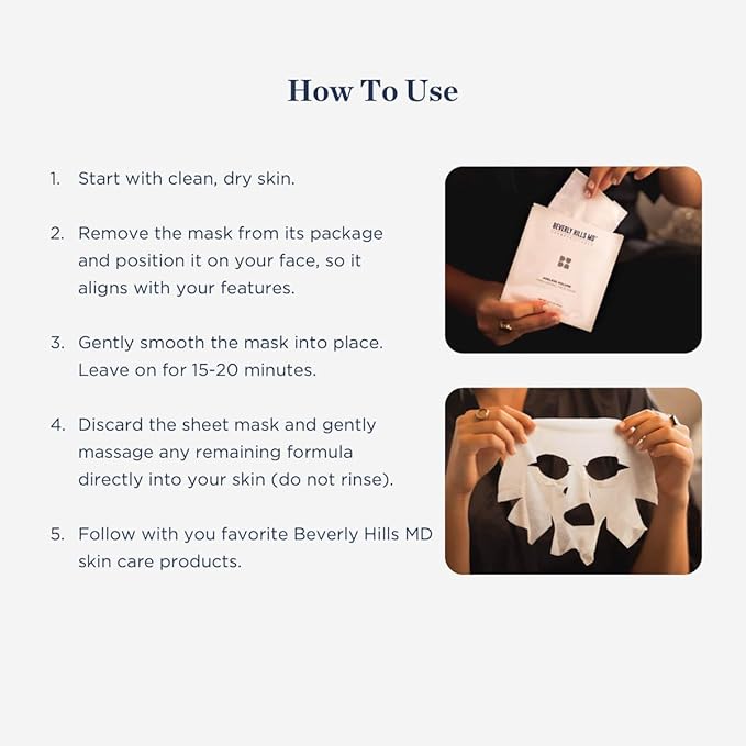 Ageless Volume Hyaluronic Face Mask- Reduce Appearance of Wrinkles, Anti Aging Formula for Plump, Moisturized Skin- 8 Pack- Hydrating & Firming Gentle Sheet Mask-Velvo Beauty