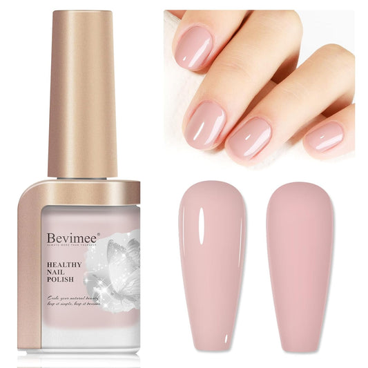 Nude Nail Polish Quick Dry, Natural Sheer Color Nail Lacquer, Long Lasting & Fast Drying, Nail Pigment Oil-Based for Nail Art, Fingernail Concealer Polish, 1PC 12ML for French Manicure-Velvo Beauty